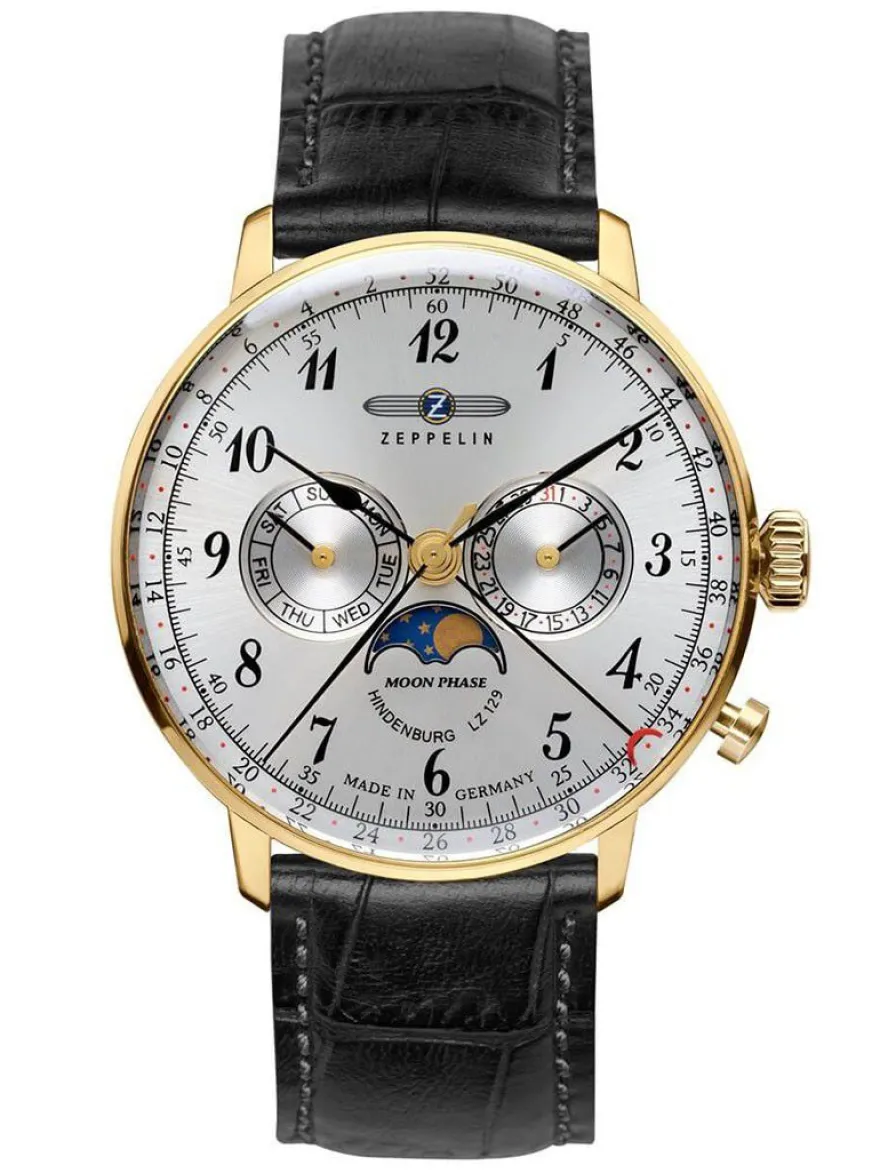 Zeppelin 7038-1 Hindenburg Moonphase + Luxe Cadeau