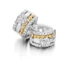 Zilver met goud creolen + Fashion cadeau