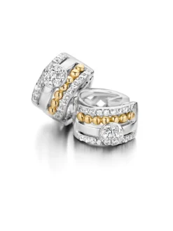 Zilver met goud creolen + Fashion cadeau