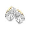 Zilver met goud klapcreolen + Fashion cadeau