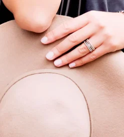 Zilveren ring met gouden baan + Luxe cadeau